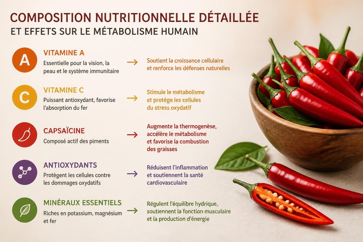 Propriétés nutritionnelles du piment oiseau