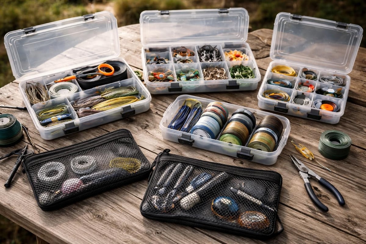 Compact fishing kit storage methods
