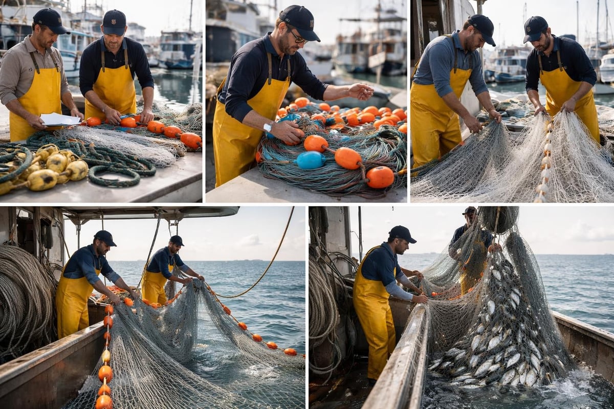 Small fishing kit deployment sequence