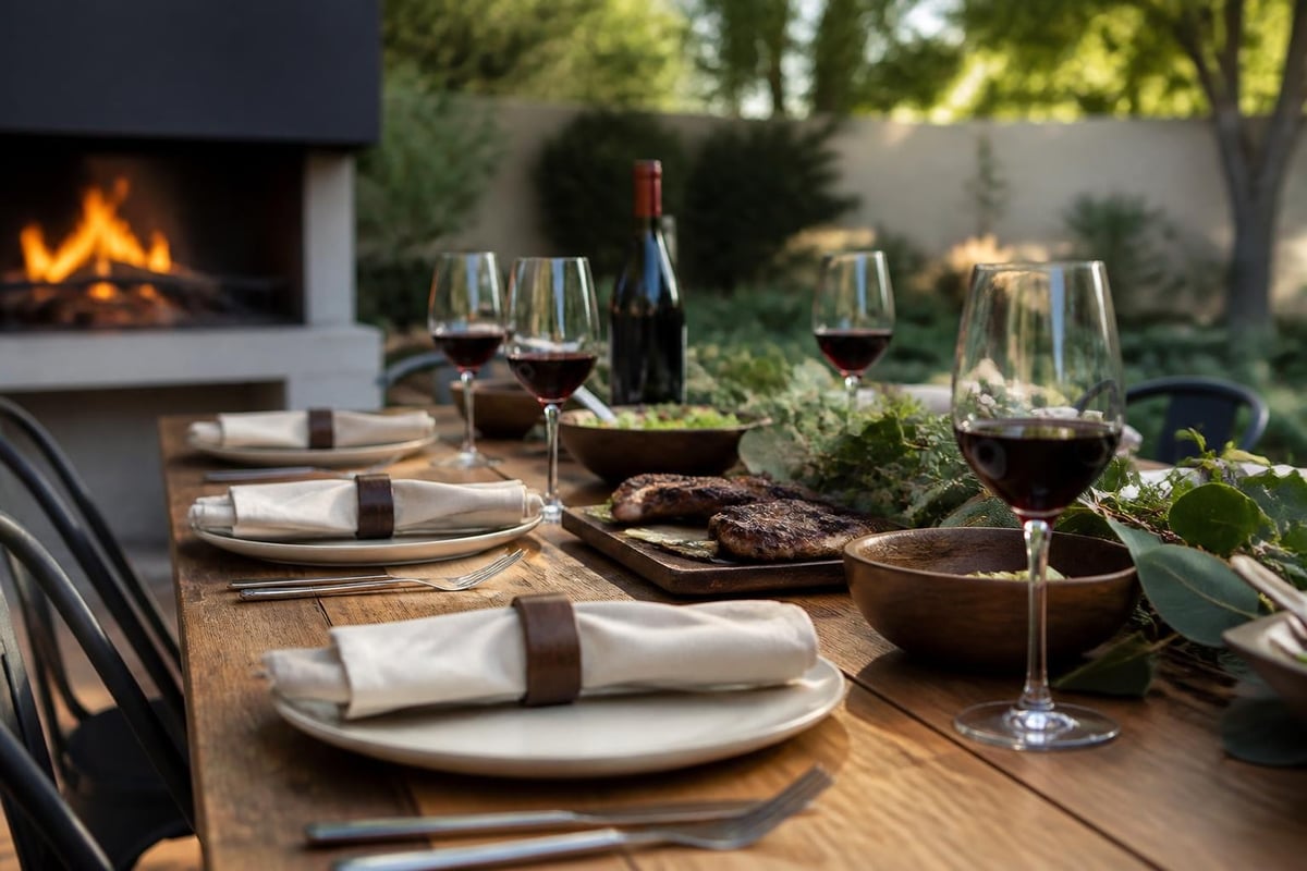 Braai table setup