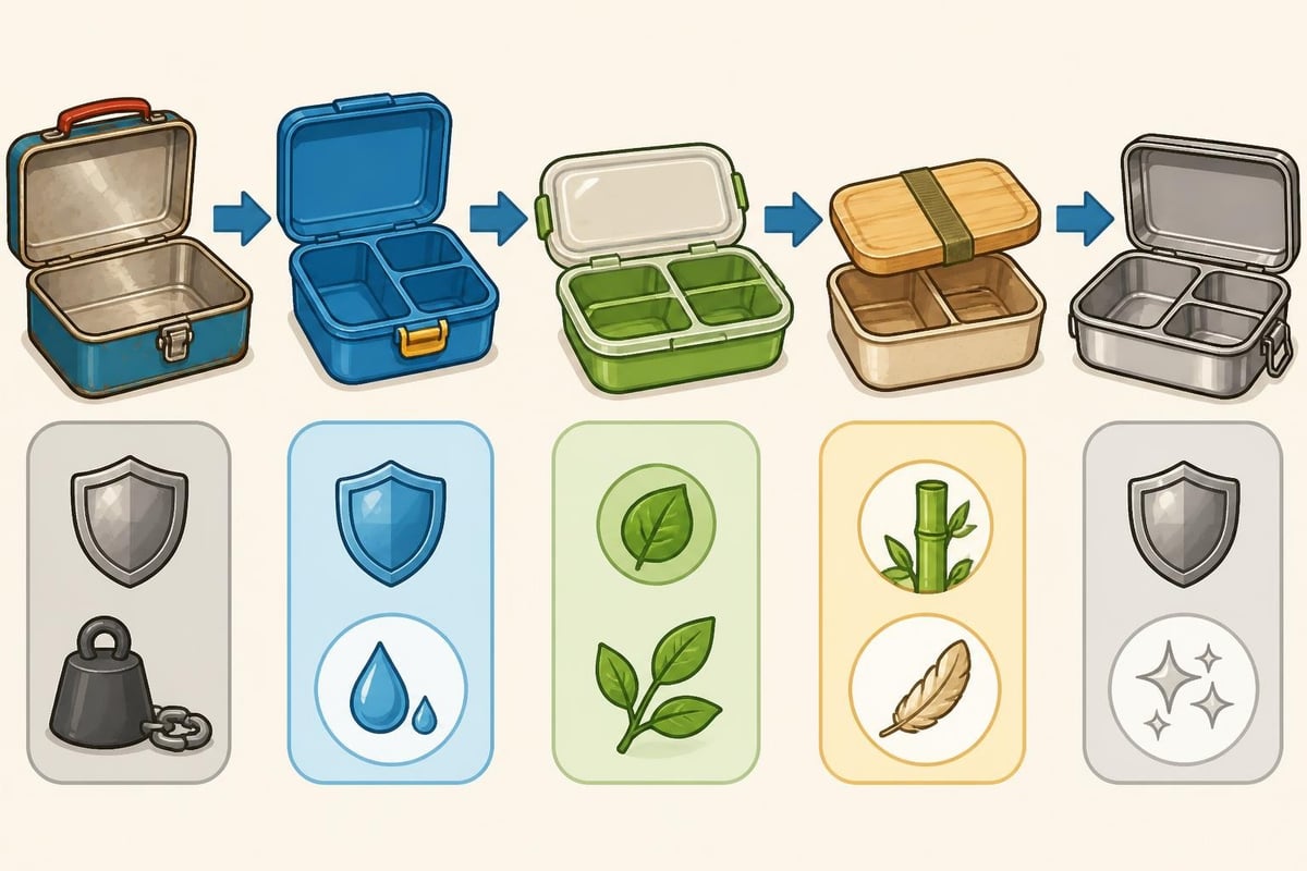 Lunch box materialen vergelijking