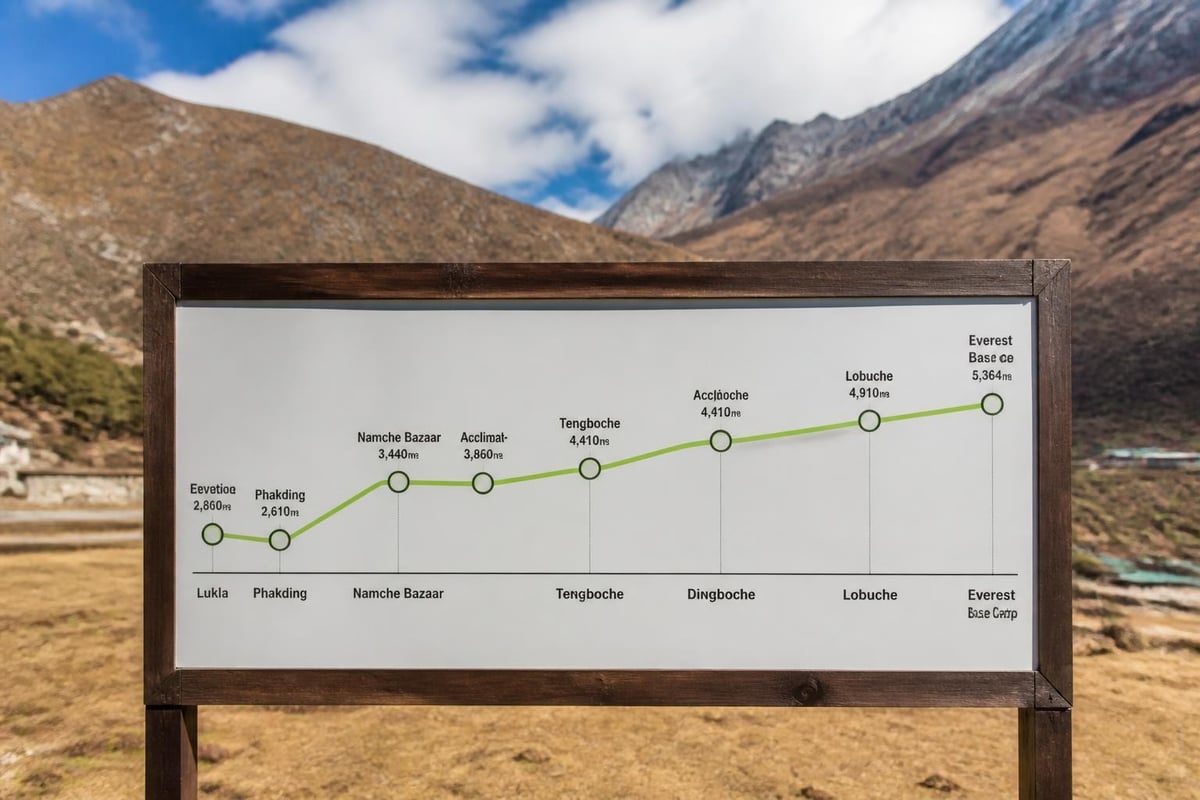 Everest Base Camp trek elevation profile