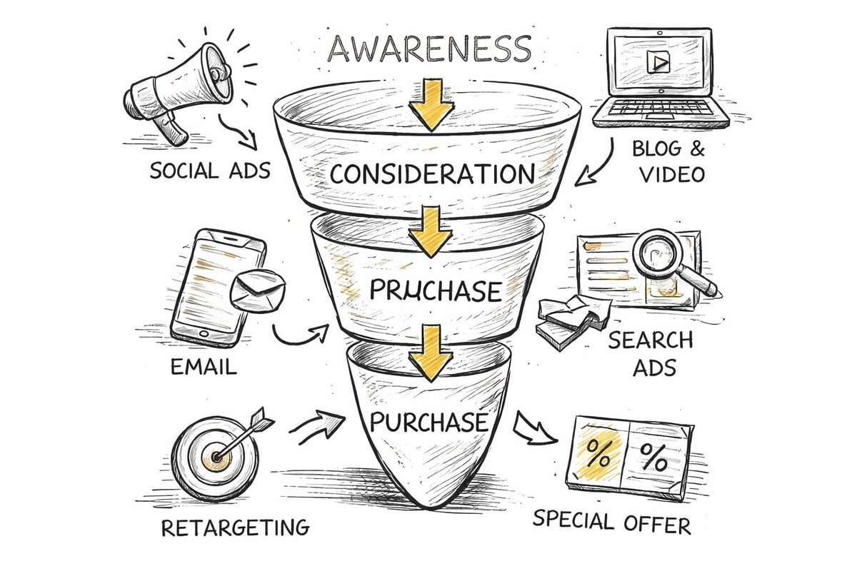 Conversion optimisation funnel