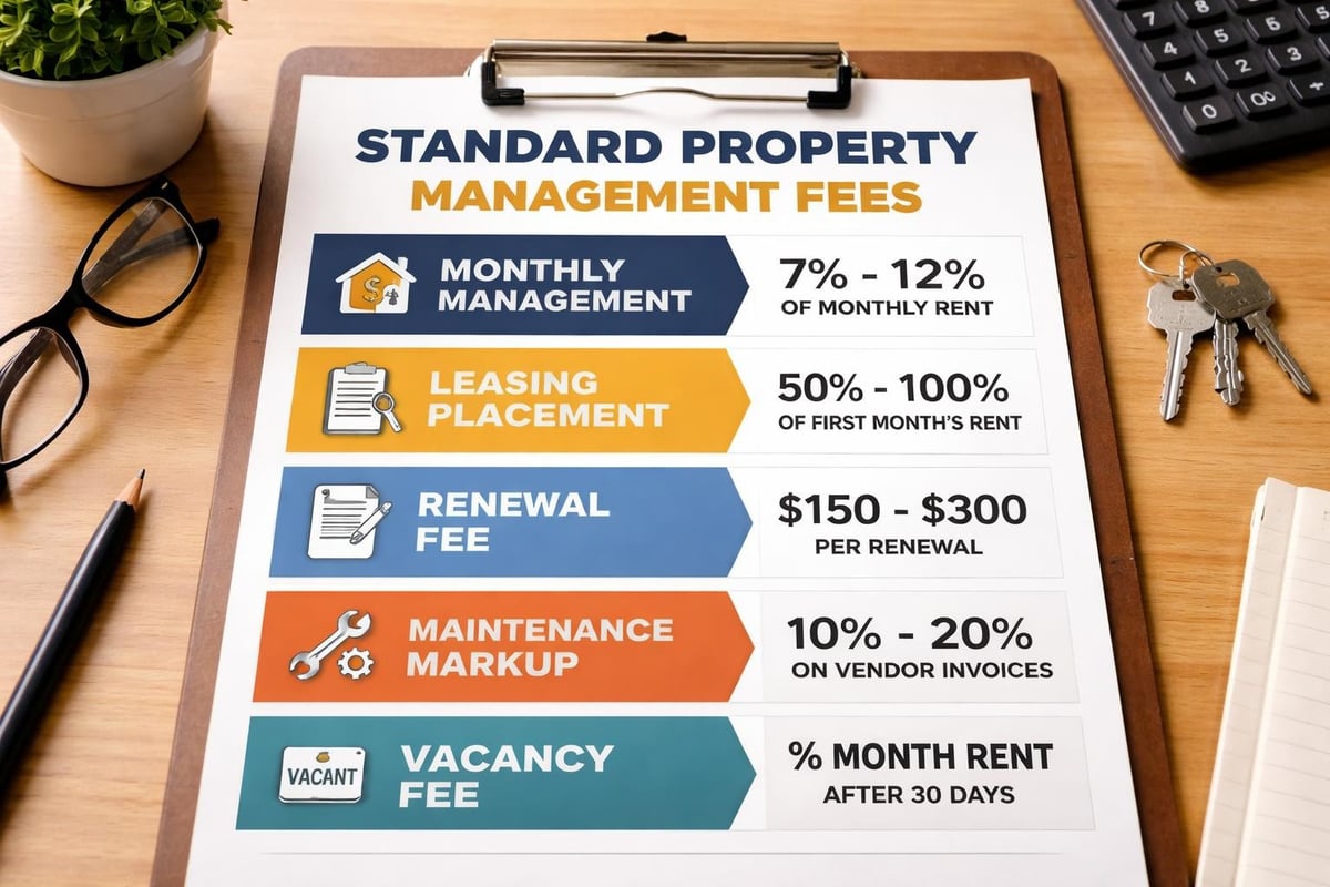 Property management fee categories