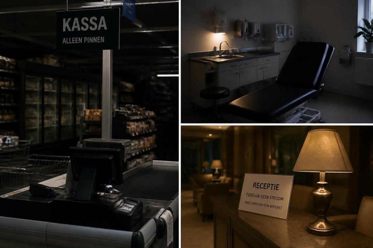 Bedrijfsprocessen bij stroomuitval
