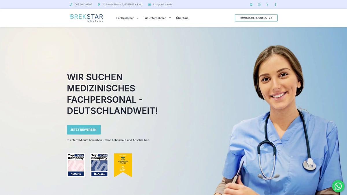 Top 8 Stellenangebote MFA 2025: Jetzt Traumjob Finden - Brekstar Medical GmbH – Zeitarbeitslösungen für MFA bundesweit