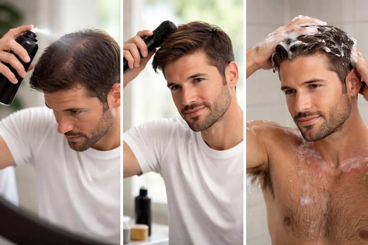 Daily hair concealer routine integration