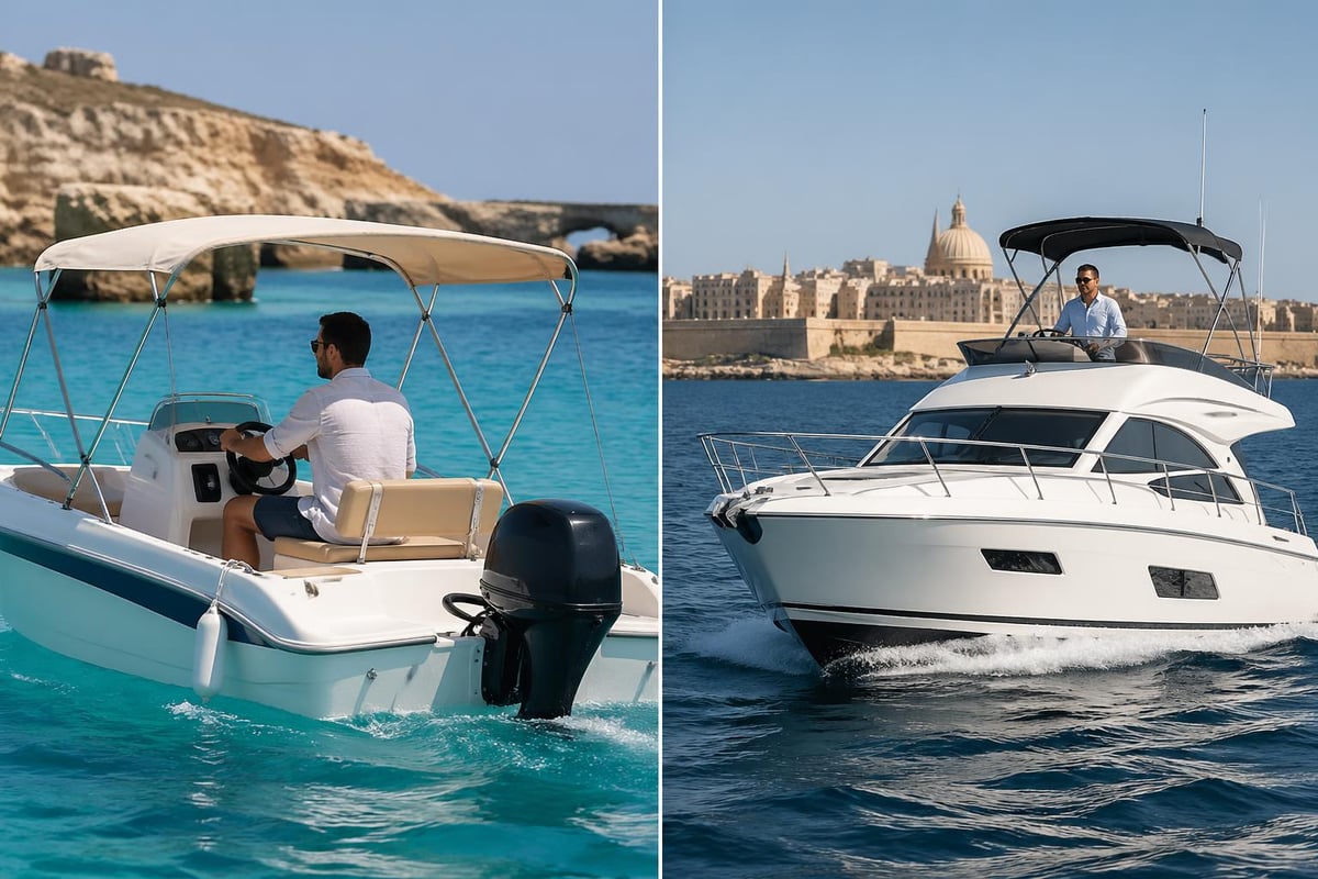Boat rental options in Malta