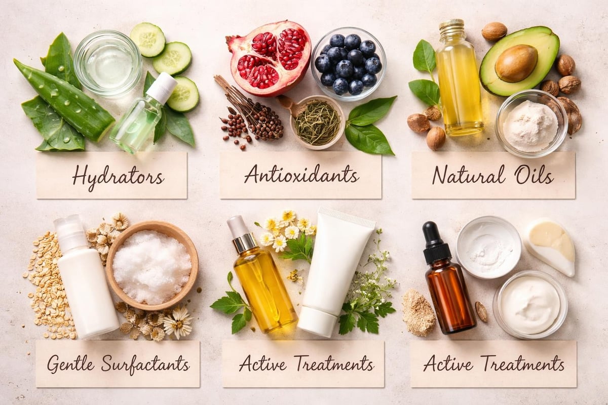 Skincare ingredient categories
