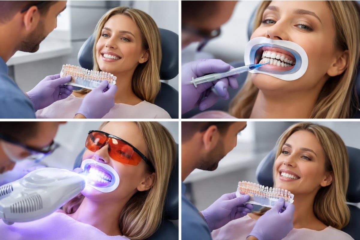 Professional teeth whitening process