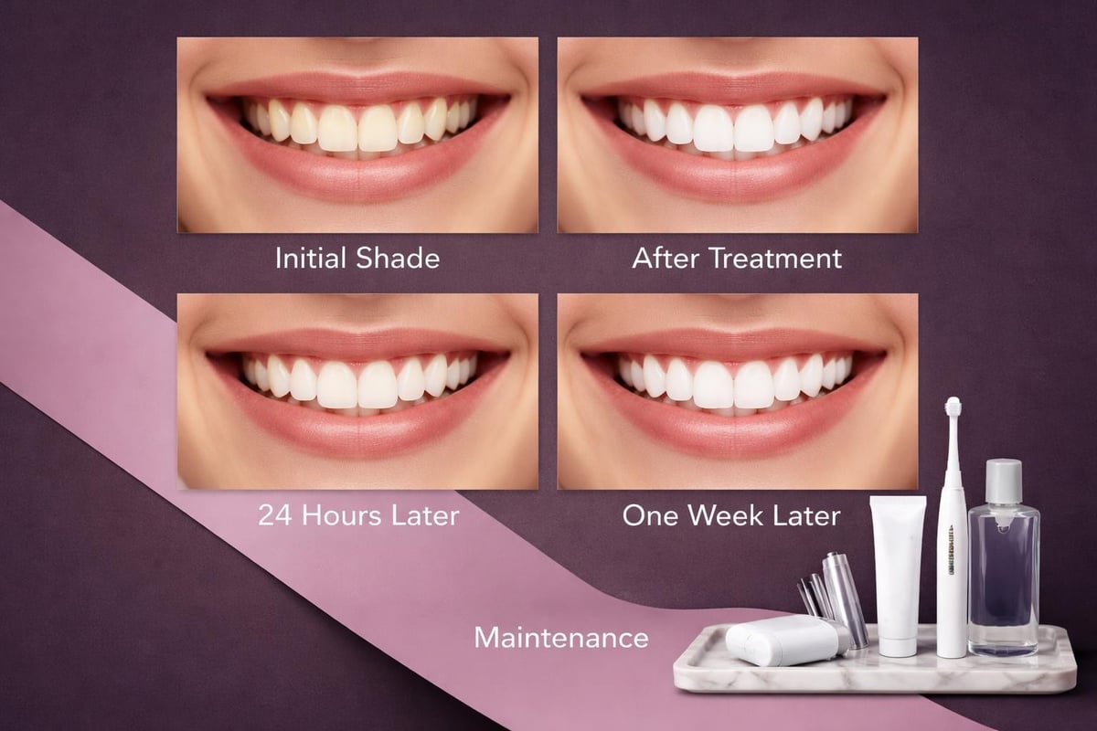 Teeth whitening results timeline