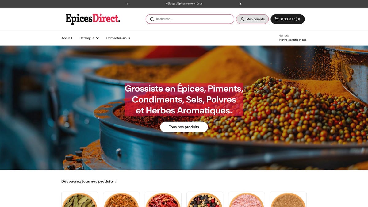 Guide Grossiste Epices Bio : Tout Comprendre en 2025 - EpicesDirect : Un grossiste spécialisé pour les pros