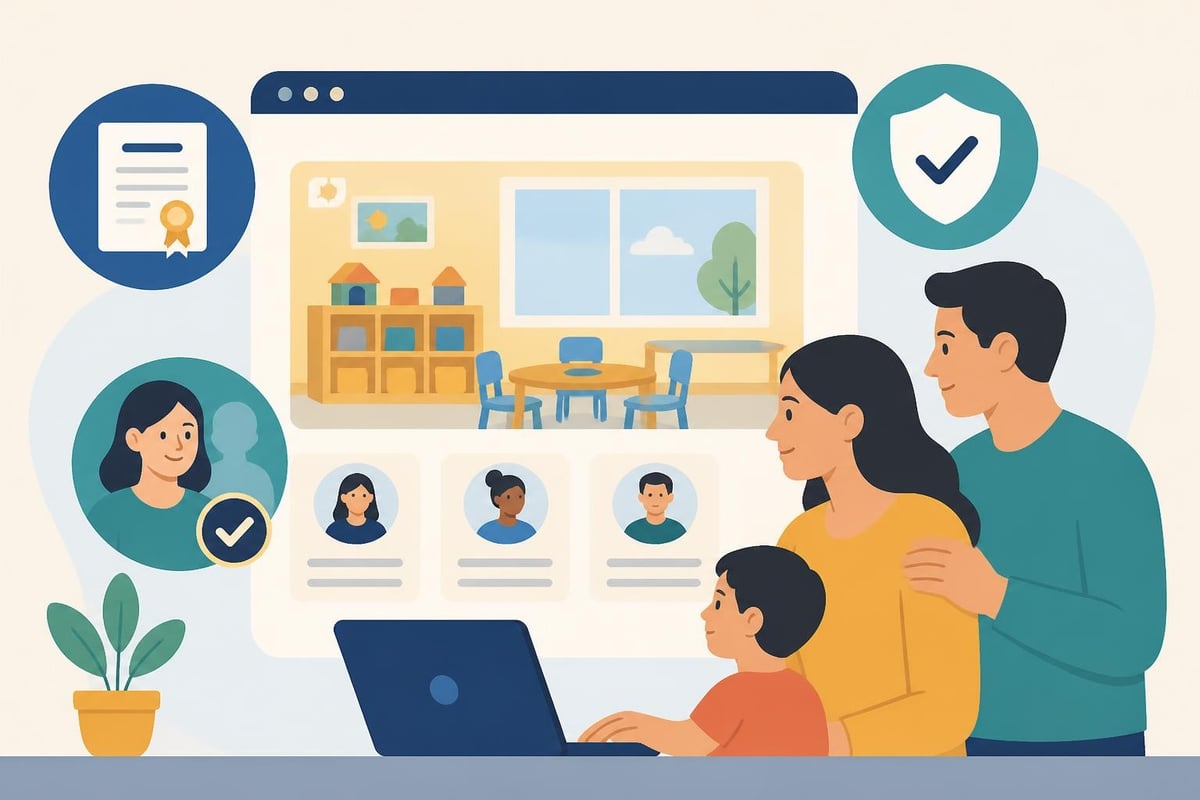 Trust-building elements on childcare websites