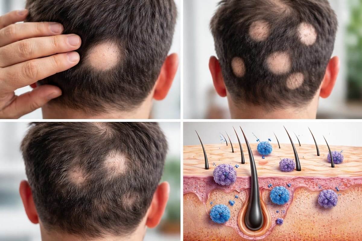 Alopecia areata progression stages