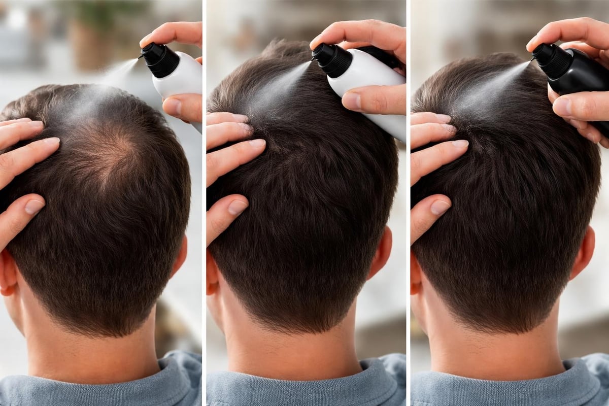 Hair concealer application method