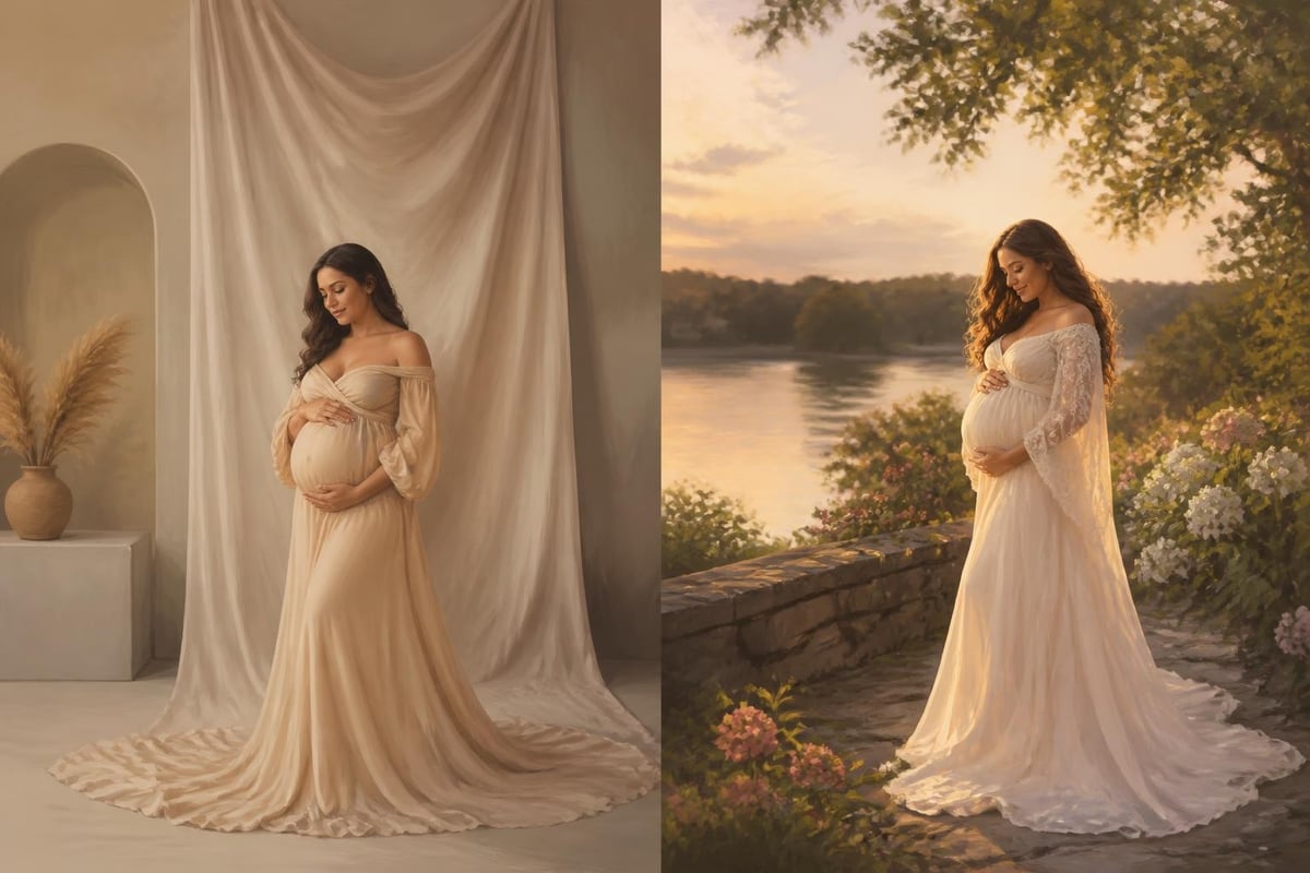 Maternity photography location planning