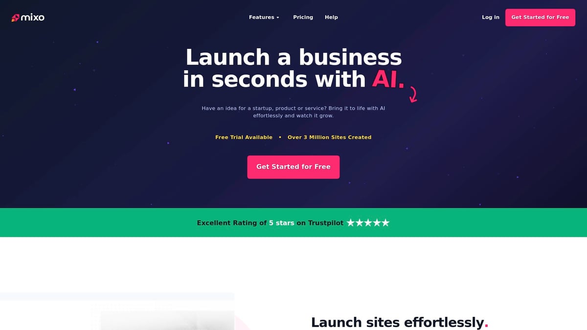 Top 10 AI Website Builders to Try in 2026 - 8. Mixo