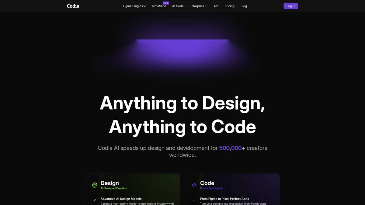 Top 10 AI Website Builders to Try in 2026 - 9. Codia.ai
