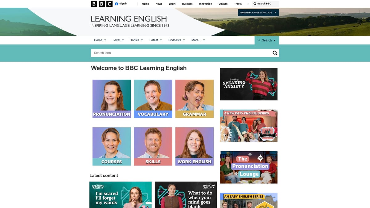 7 Essential 영어공부사이트 추천 리스트 2026 - BBC Learning English