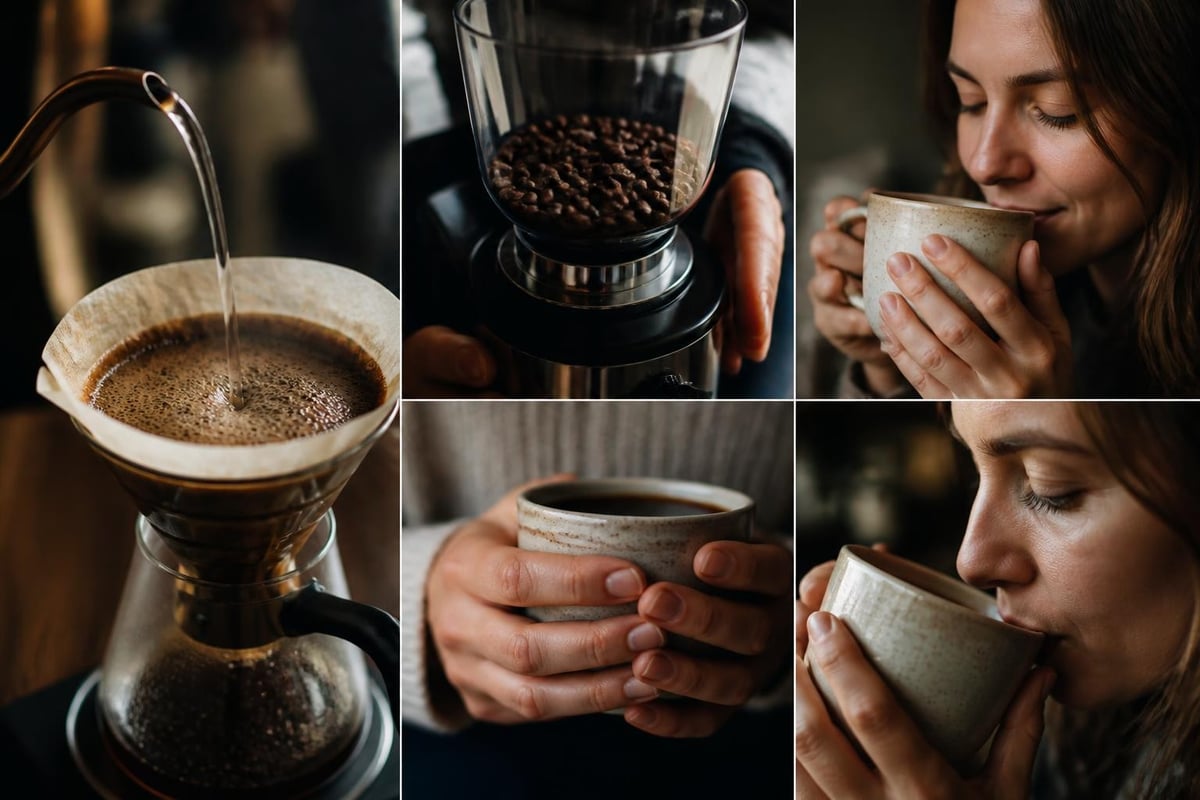 Coffee ritual sensory experience