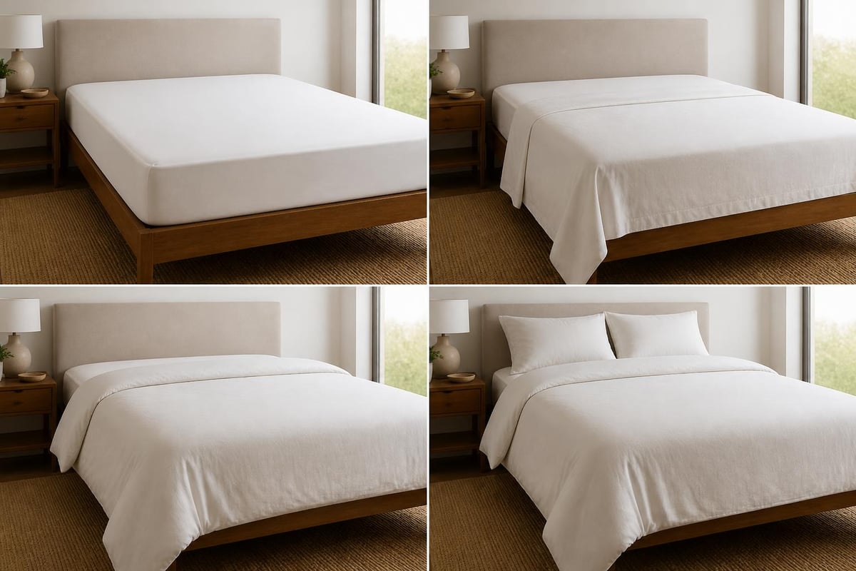 Components of a complete bedding set