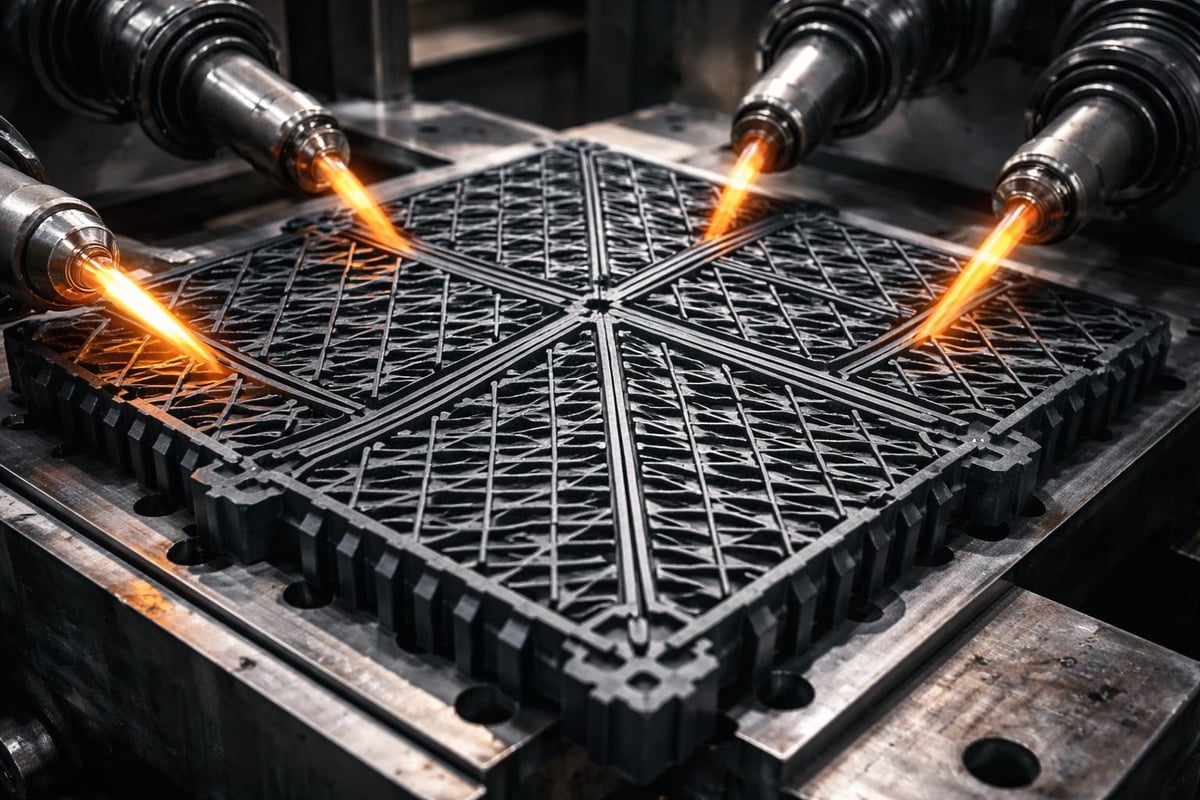 Swisstrax Ribtrax four-point injection molding