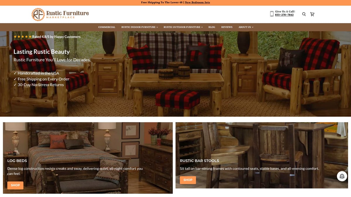 7 Best Rustic Nightstands to Elevate Your Bedroom in 2026 - Rustic Furniture Marketplace: Hickory Log Nightstand