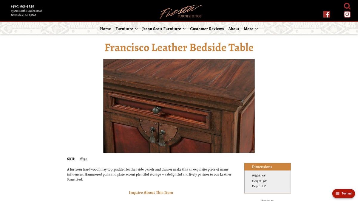 7 Best Rustic Nightstands to Elevate Your Bedroom in 2026 - Francisco Leather Bedside Table – Fiesta Furnishings