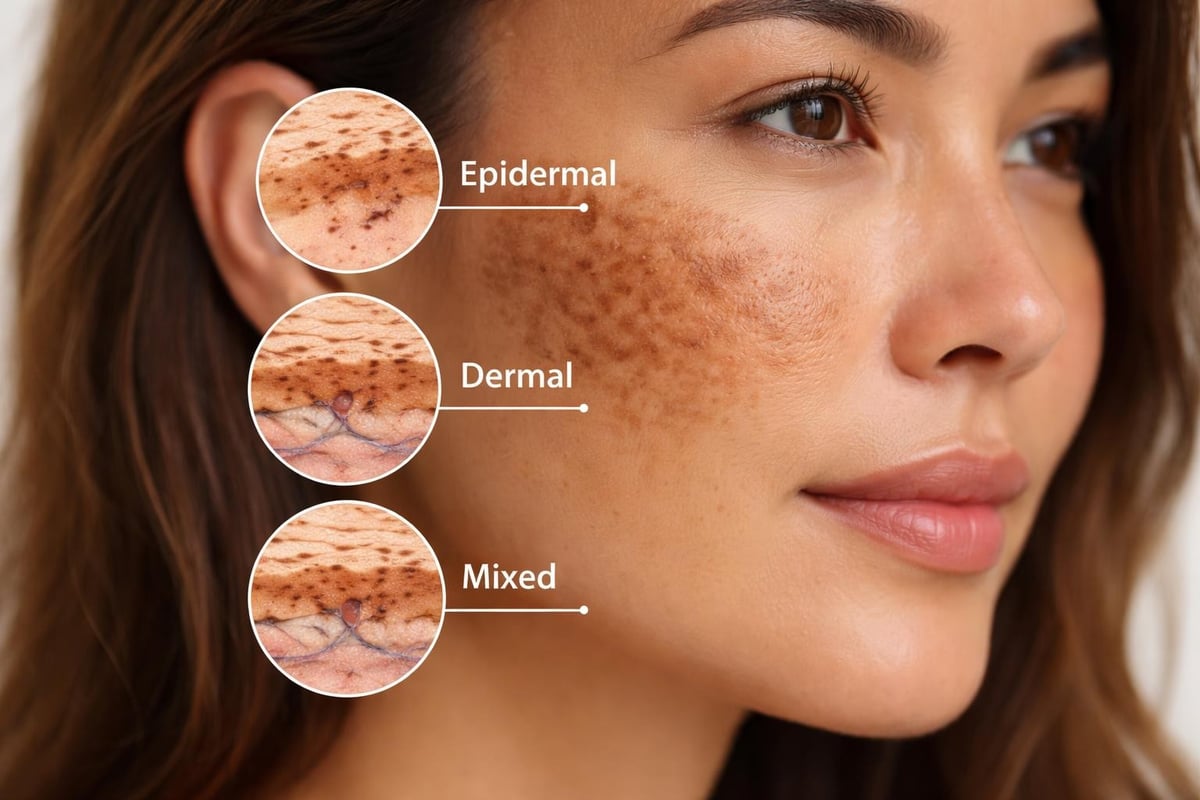 Melasma depth layers
