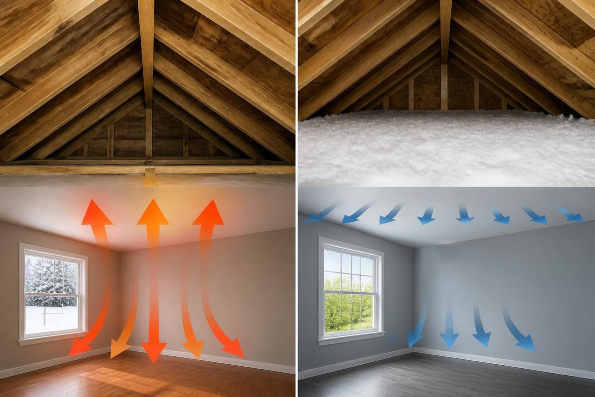 Heat loss through roof