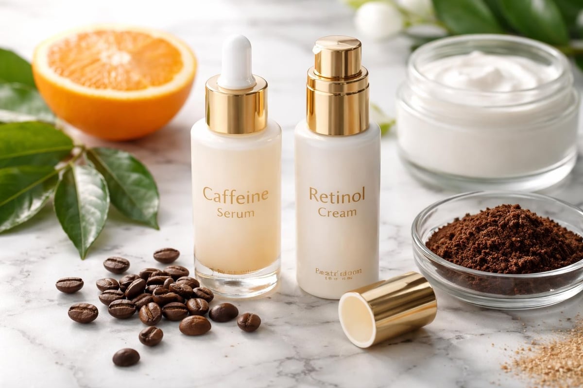 Caffeine and retinol mechanism