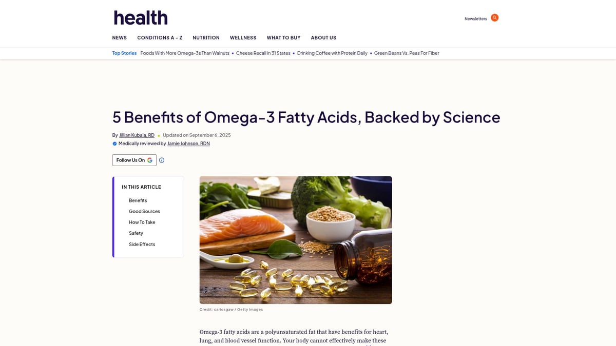 Top 8 Supplements for Anxiety: Natural Relief in 2026 - Omega-3 Fatty Acids (EPA & DHA)