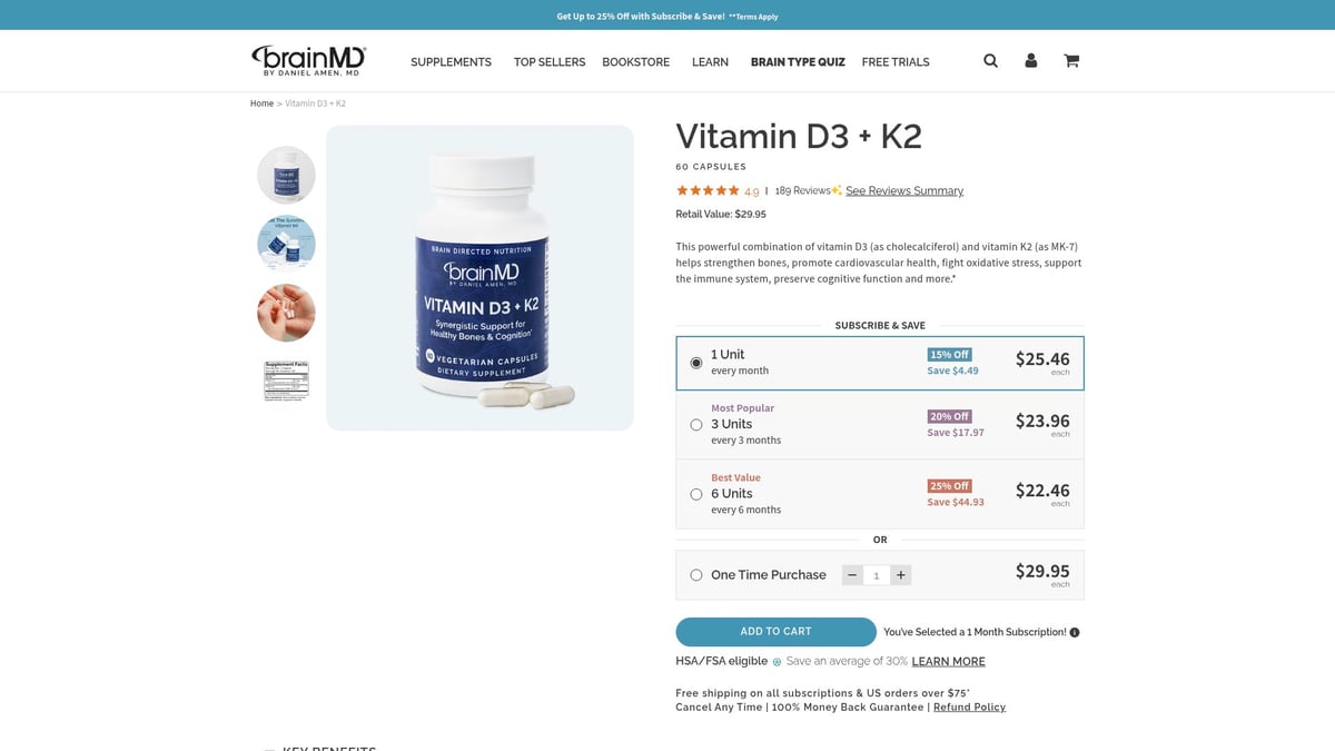 Top 8 Supplements for Anxiety: Natural Relief in 2026 - Vitamin D3 + K2