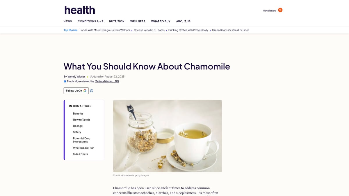 Top 8 Supplements for Anxiety: Natural Relief in 2026 - Chamomile Extract