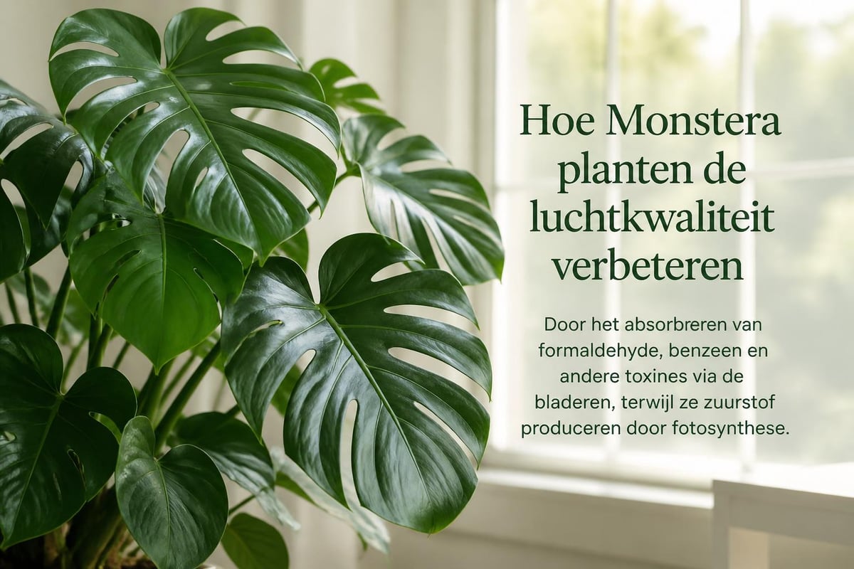 Monstera luchtreiniging proces