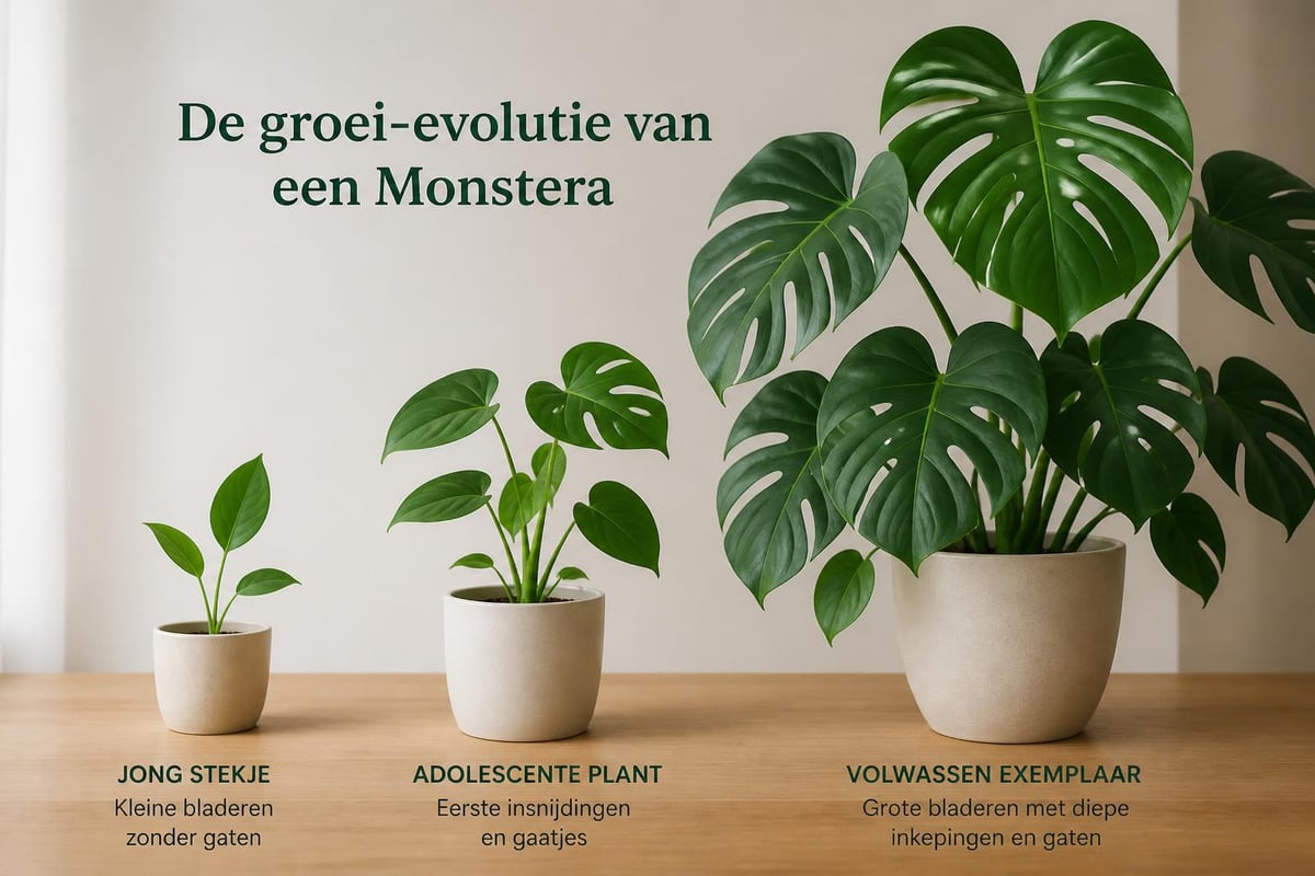 Monstera grootte en ontwikkeling
