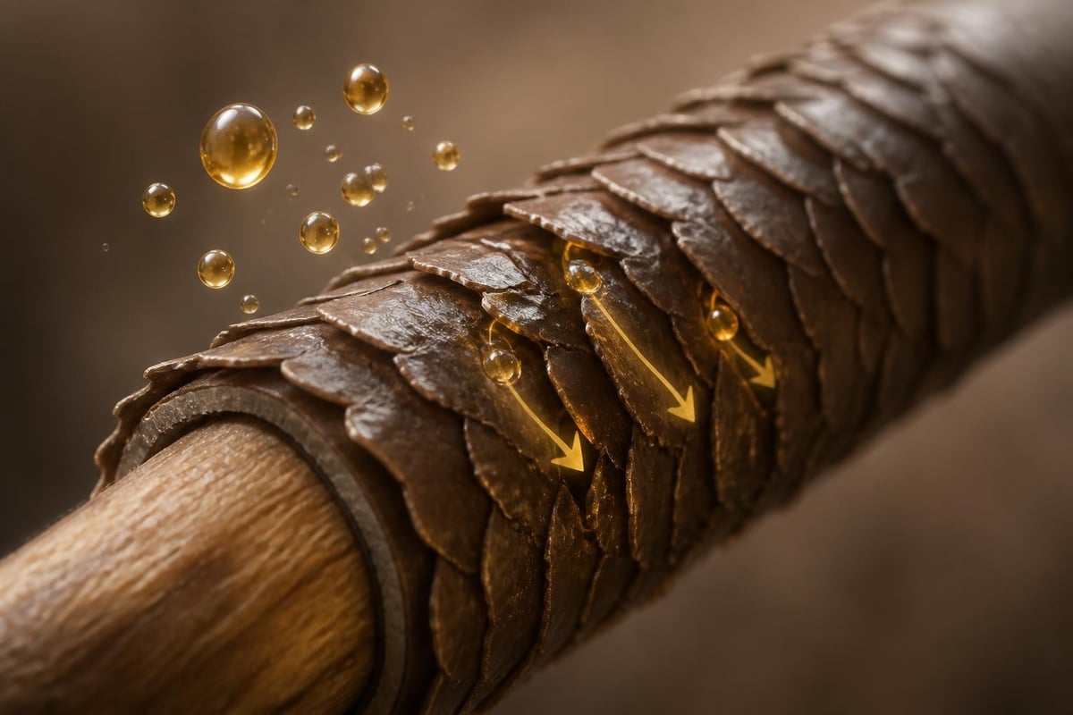 Beard hair cuticle structure