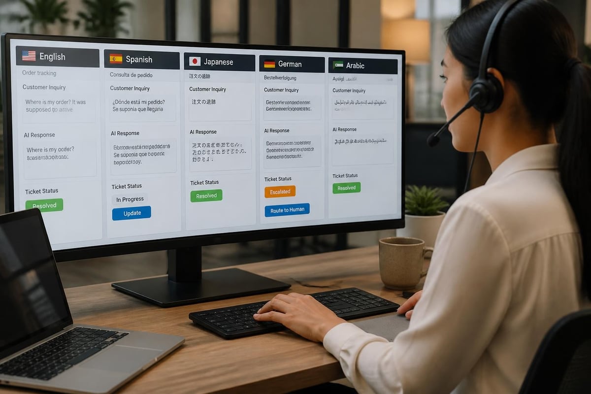 Multilingual AI customer support