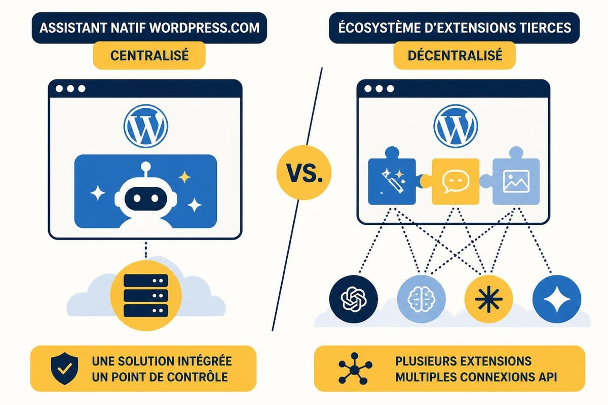 Comparaison des architectures WordPress IA