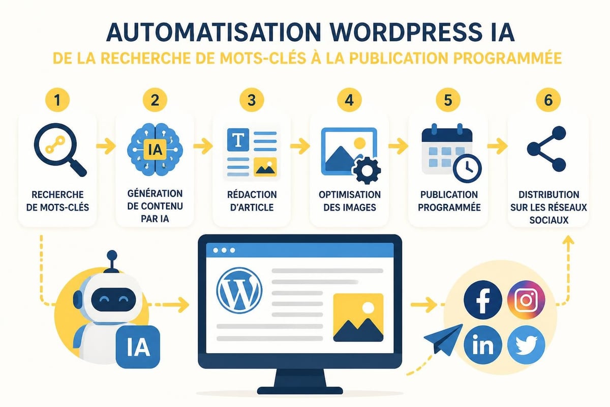 Workflow d'automatisation WordPress IA