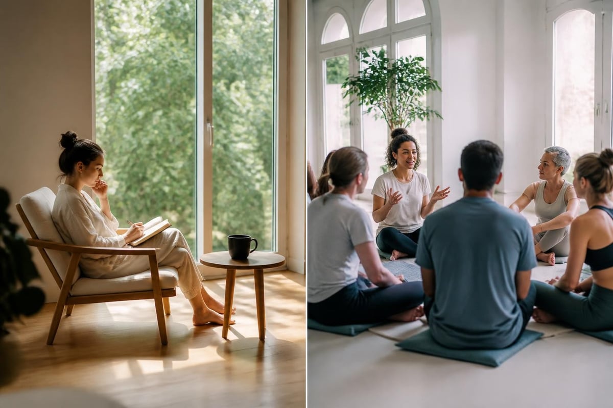 Private versus group retreat comparison