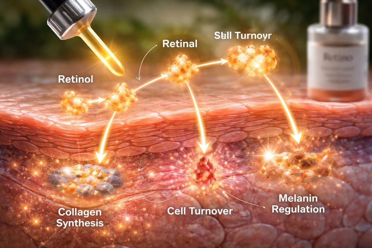 Retinol cellular mechanism