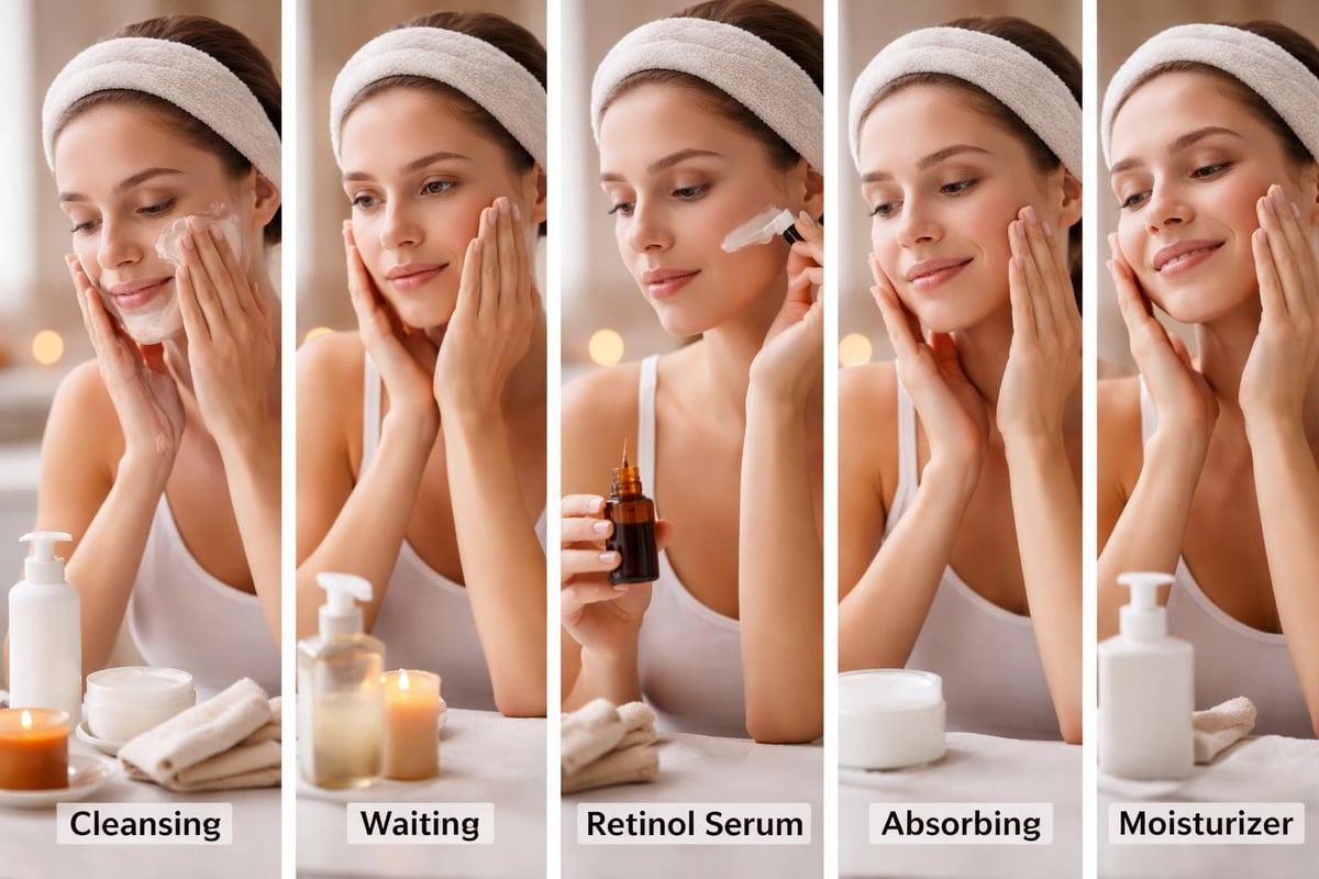 Retinol application sequence