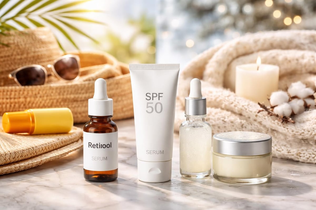 Seasonal retinol skincare