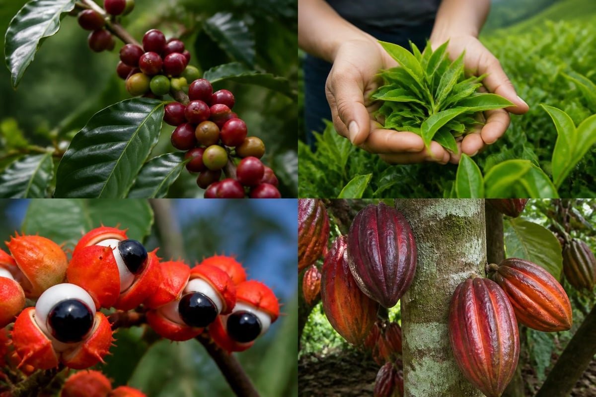 Plant defense mechanisms creating caffeine