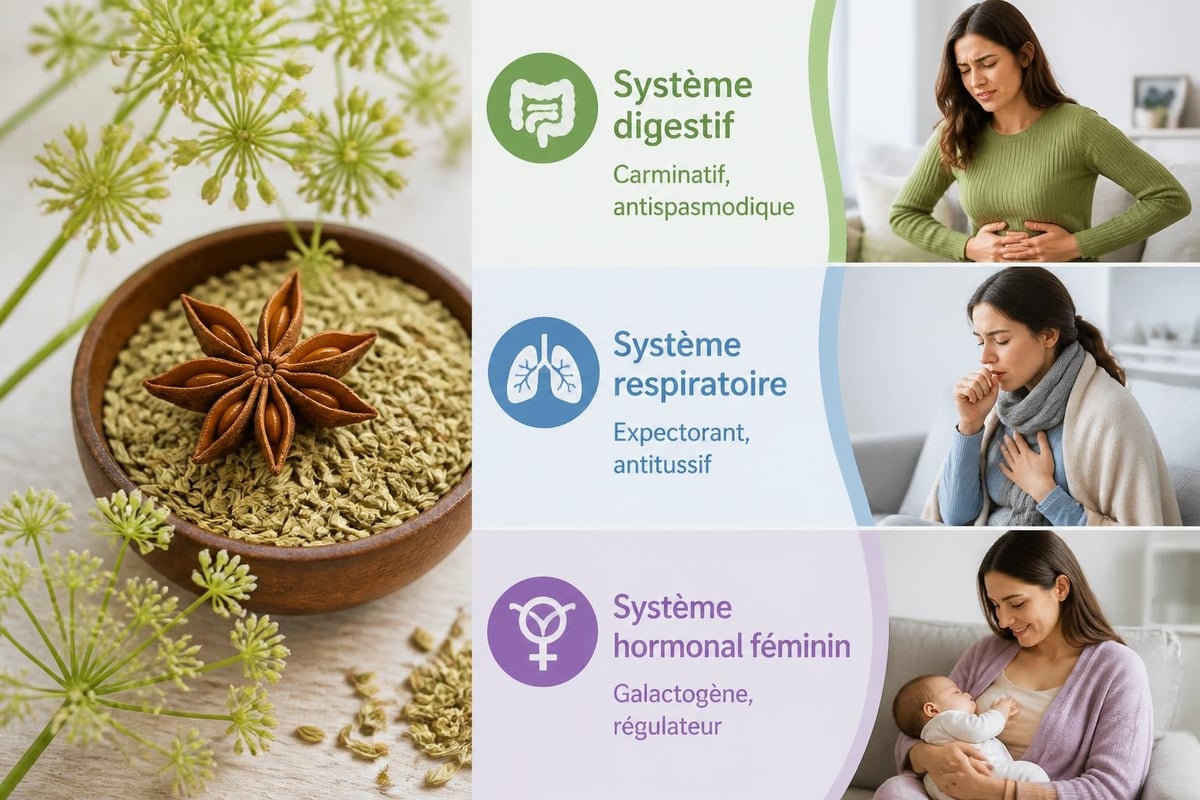 Systèmes physiologiques et anis vert