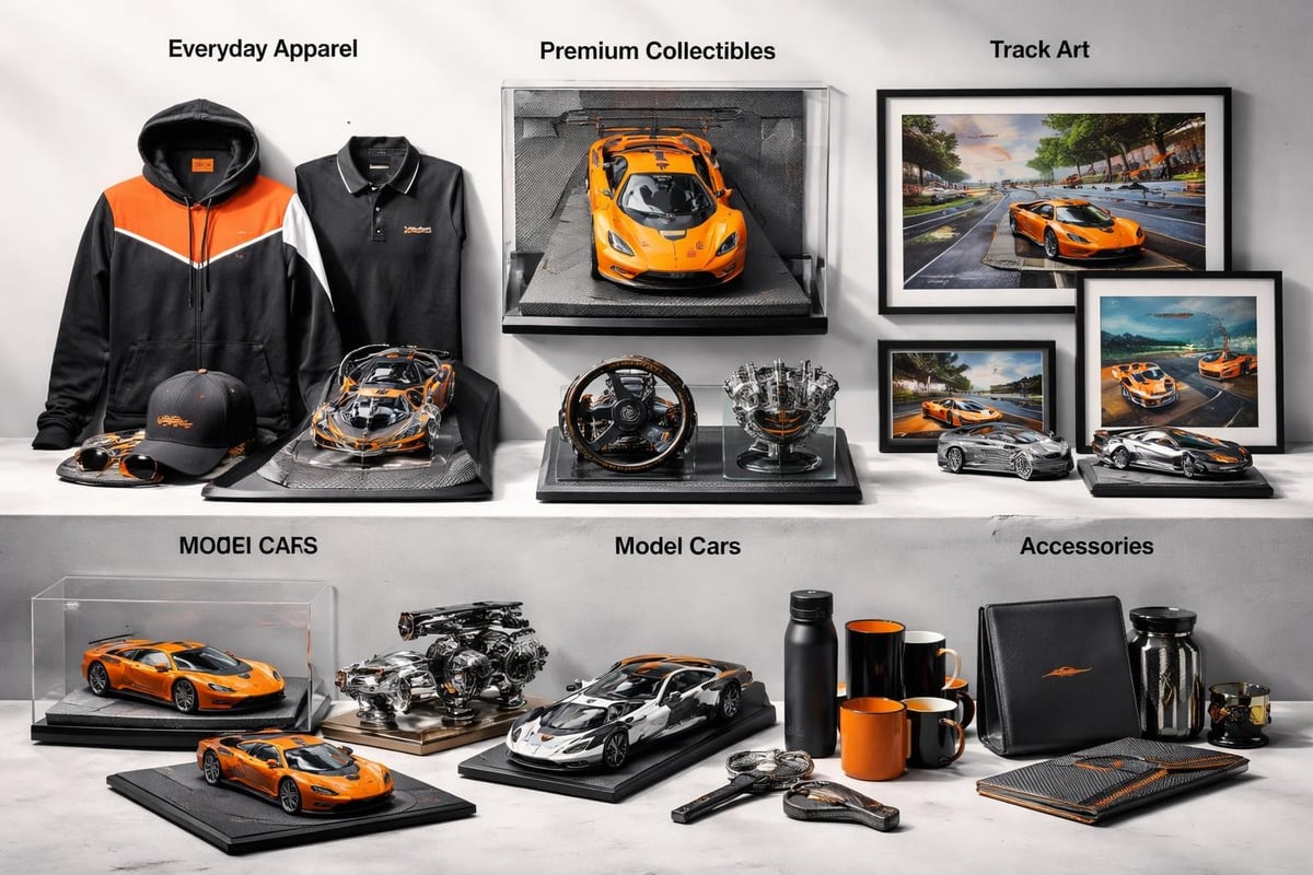 McLaren F1 merchandise categories