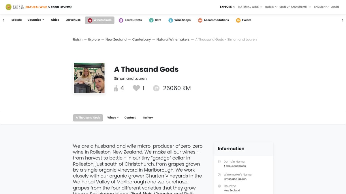 12 Best Natural Wine New Zealand Picks to Try in 2026 - Simon & Lauren – A Thousand Gods (Canterbury)