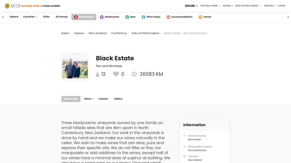 12 Best Natural Wine New Zealand Picks to Try in 2026 - Pen & Nicholas – Black Estate (Canterbury)