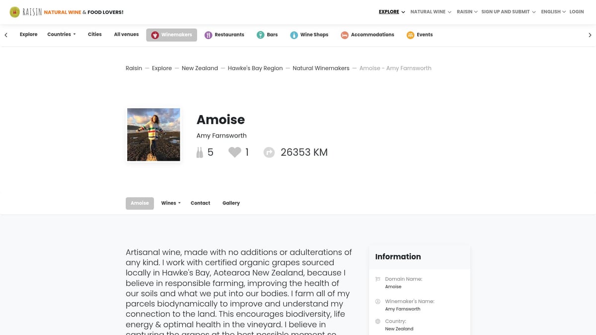 12 Best Natural Wine New Zealand Picks to Try in 2026 - Amy Farnsworth – Amoise (Hawke’s Bay)